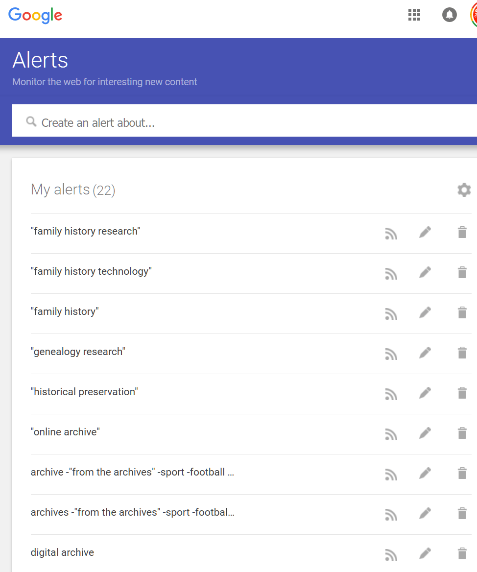 Google Alerts - Front Page Set up for Lorelle - Lorelle in the Past Lane.