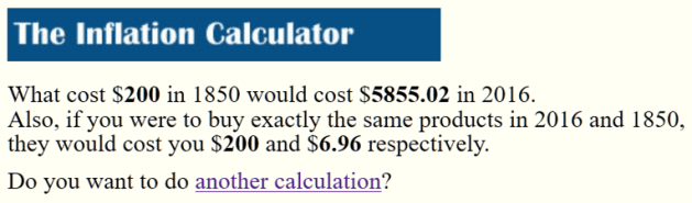 Westegg Inflation Calculator